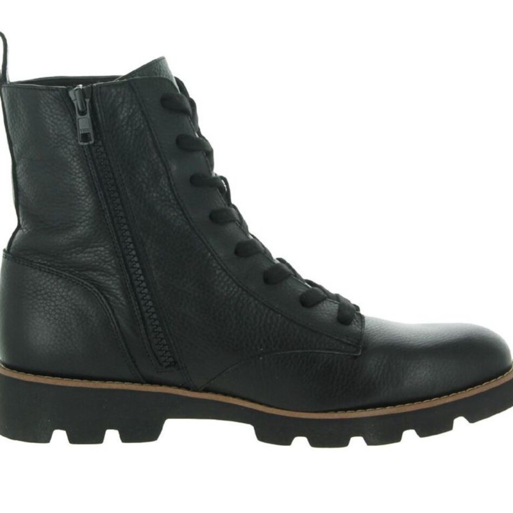 Vionic Lani Black Combat & Moto Boots - Picture 2 of 4